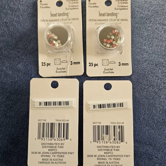 Bead Landing Crystal Radiance Flatback European Crystals‎ Set of 4 - Picture 4 of 4